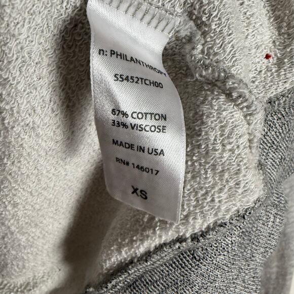 n:Philanthropy Gray Mock Collar Cut Out V-Neck Long Sleeve Sweatshirt Size XS - Picture 12 of 12